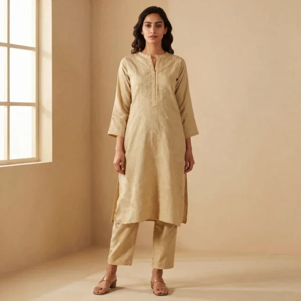 product_3 Sand Dobby Kurta Set