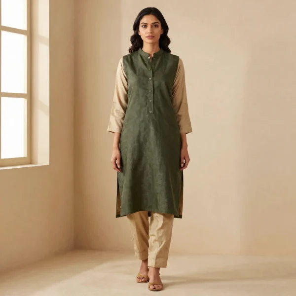product_7 Olive Longline Layer